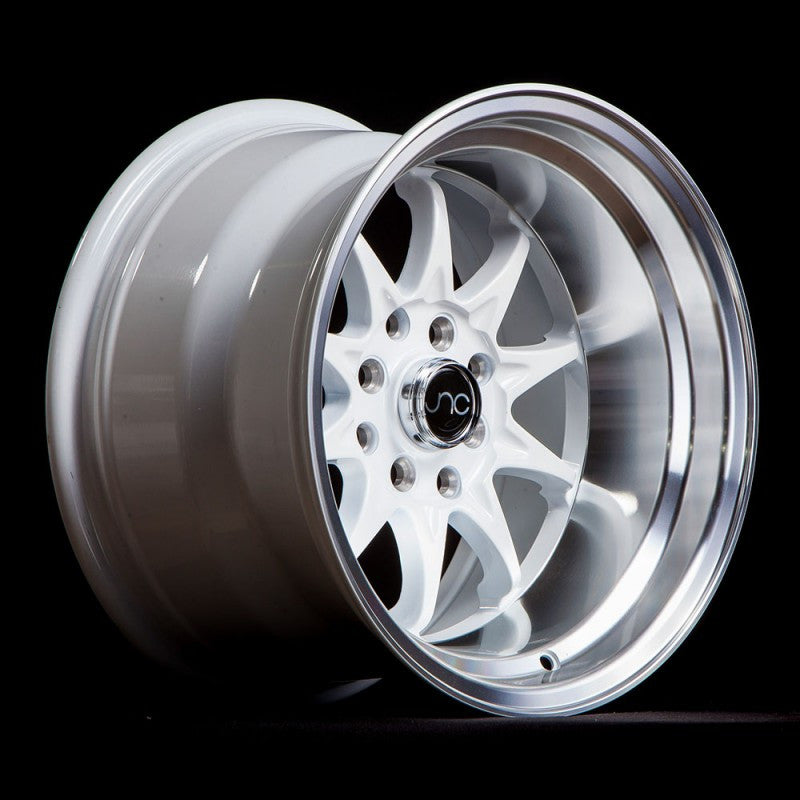 JNC003 White Machined Lip wheel