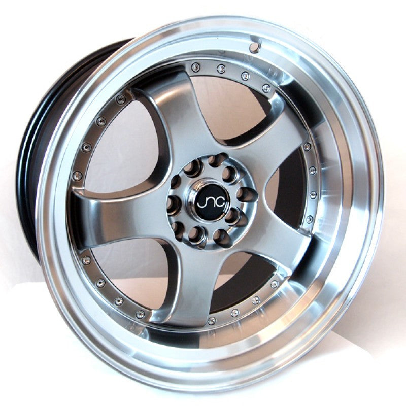 JNC017 Hyper Black Machined Lip wheel