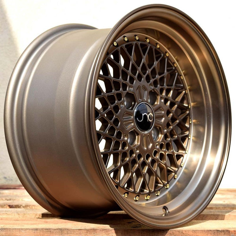 JNC045 Machined Bronze w/ Gold Rivets wheel
