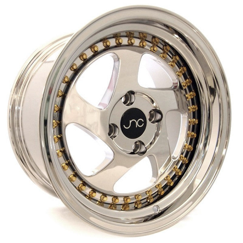 JNC034 Platinum Gold Rivets wheel