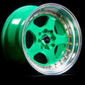 JNC010 Wasabi Green w/ Gold Rivets wheel
