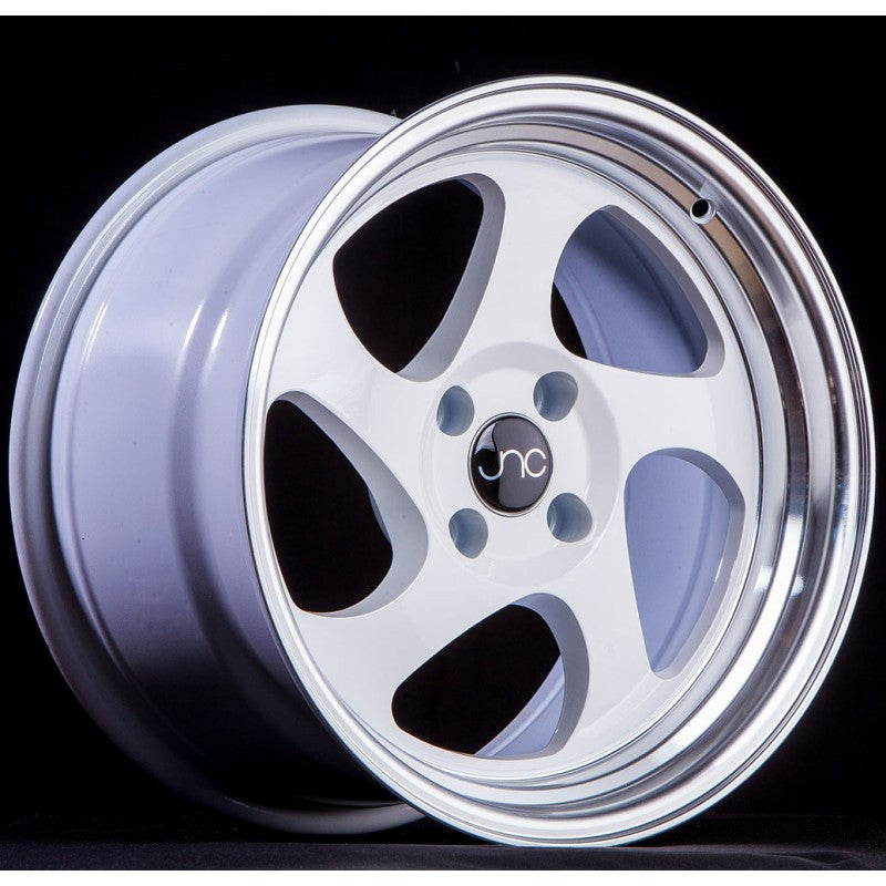 JNC034 White Machined Lip wheel
