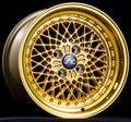JNC045 Transparent Gold w/ Gold Rivets wheel