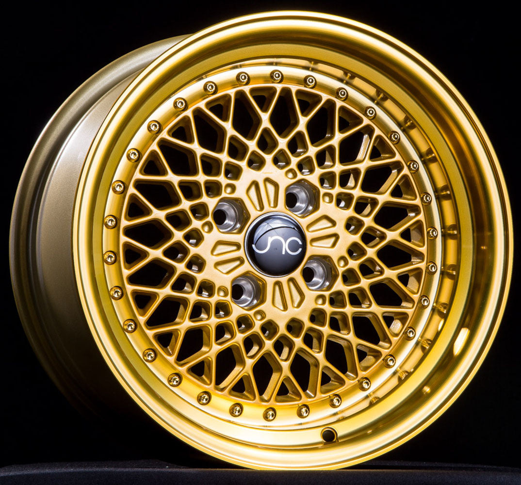 JNC045 Transparent Gold w/ Gold Rivets wheel