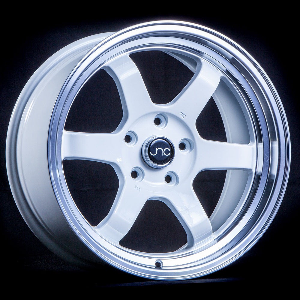 JNC013 White Machined Lip wheel