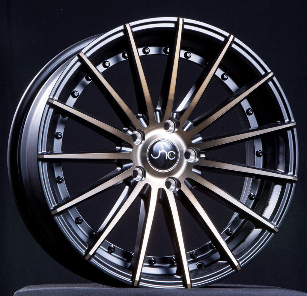 JNC042 Matte Black Machined Bronze Face wheel