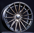 JNC042 Matte Black Machined Bronze Face wheel