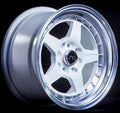 JNC009 White Machined Lip wheel
