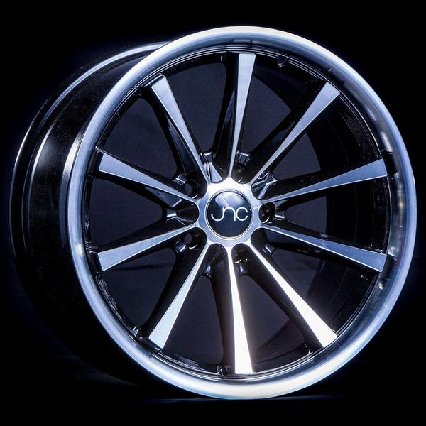 JNC024 Gloss Black Machined Face wheel