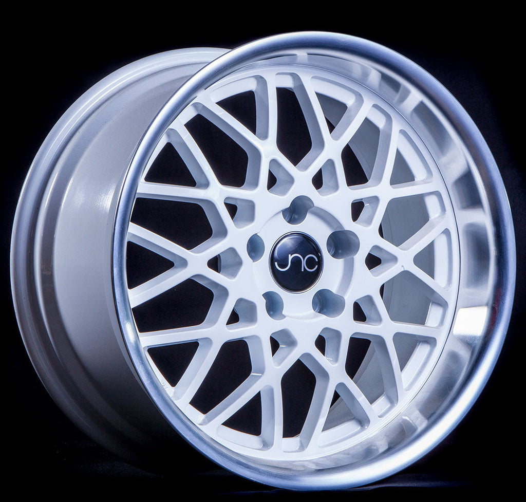 JNC016 White Machined Lip wheel