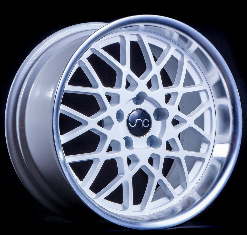 JNC016 White Machined Lip wheel