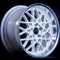 JNC016 White Machined Lip wheel