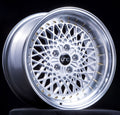 JNC045 Silver Machined Lip w/ Gold Rivets wheel