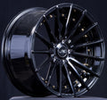JNC042 Gloss Black w/ Gold Rivets wheel