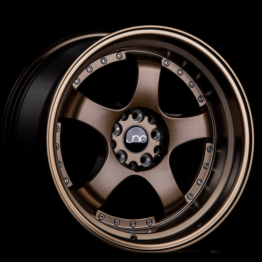 JNC017 Matte Bronze w/ Gold Rivets wheel