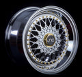 JNC004S Hyper Black Gold Rivets wheel