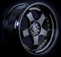 JNC017 Gloss Black w/ Gold Rivets wheel