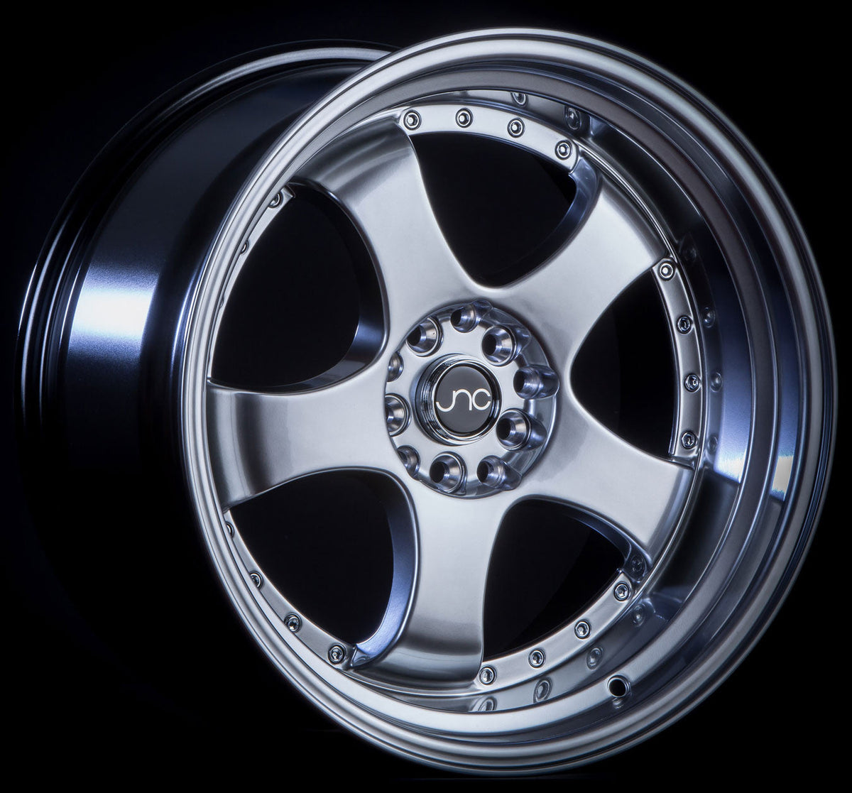 JNC017 Hyper Black Machined Lip wheel