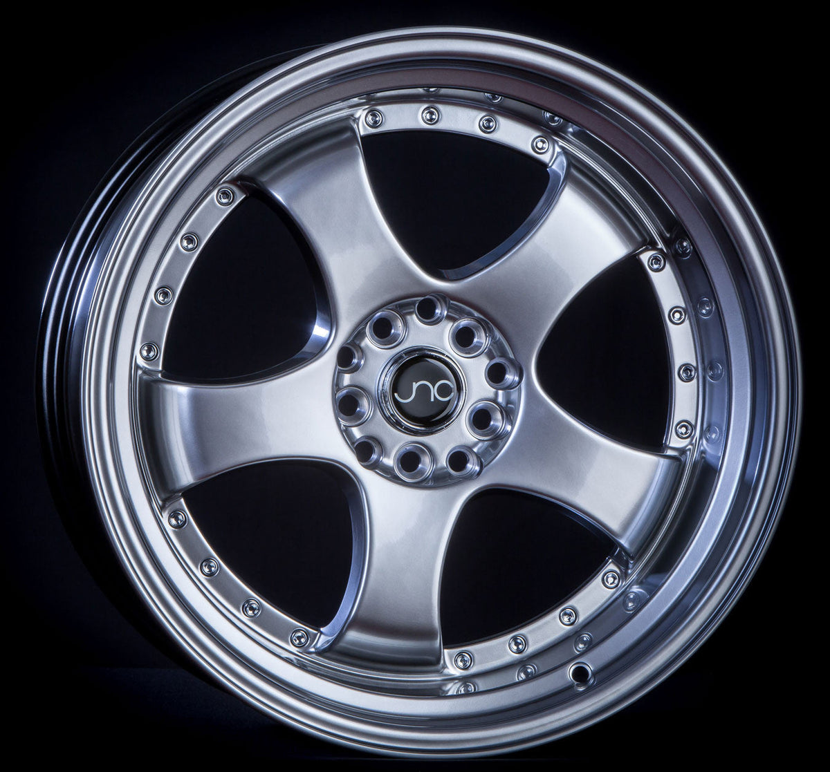 JNC017 Hyper Black Machined Lip wheel