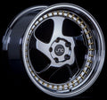 JNC034 Platinum Gold Rivets wheel
