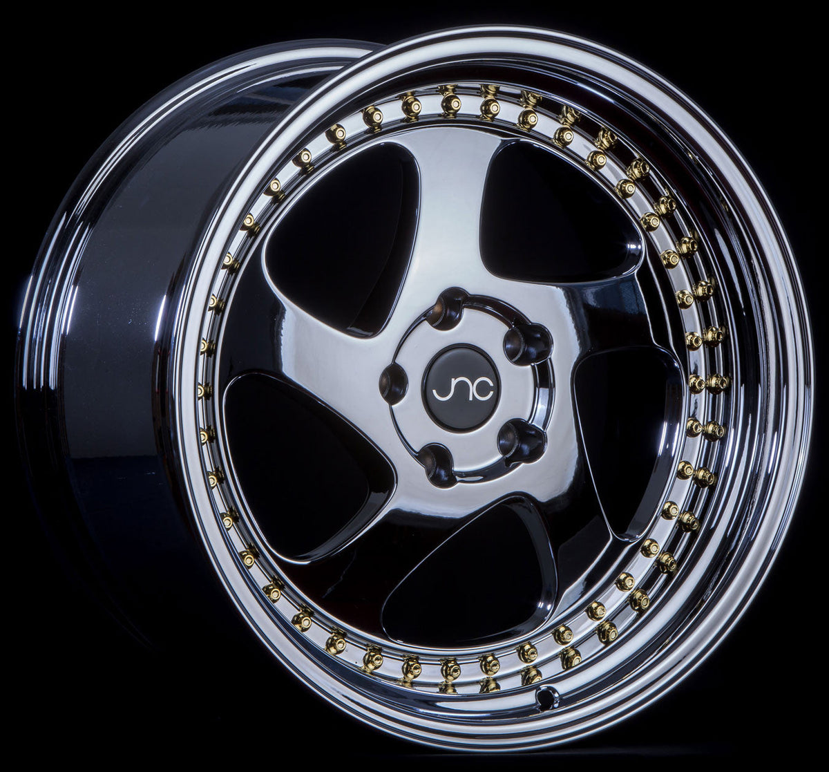 JNC034 Platinum Gold Rivets wheel