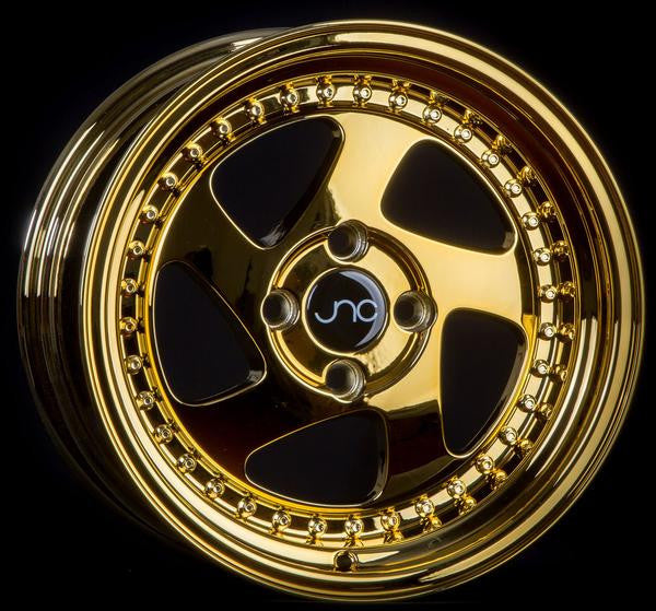 JNC034 Platinum Gold Gold Rivets wheel