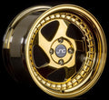 JNC034 Platinum Gold Gold Rivets wheel