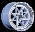 JNC025 White Machined Face Gold Rivets wheel
