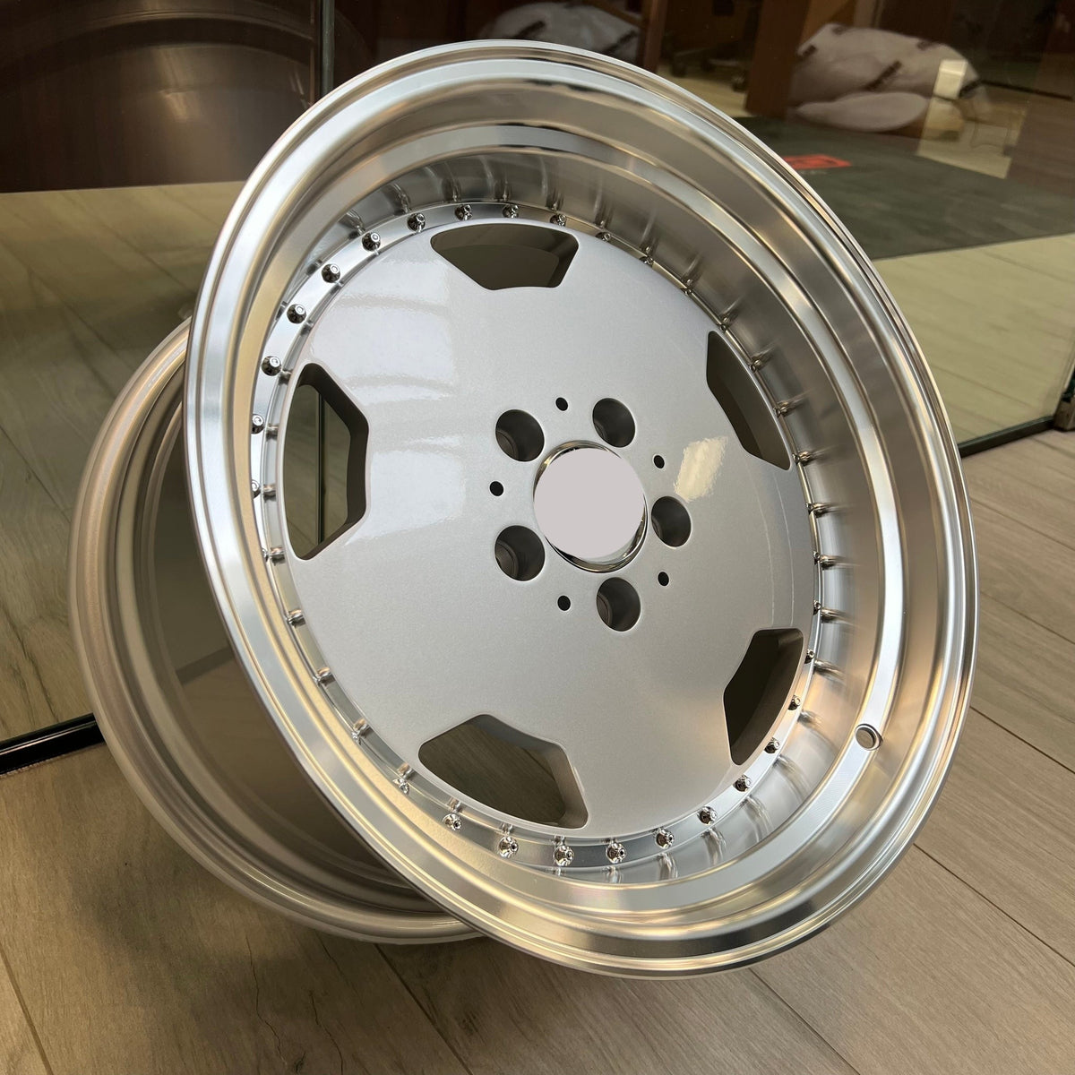 17" MONOBLOCK STYLE WHEELS FITS MERCEDES BENZ C230 C280 C350 CL500 CL600 CLK320 CLK350 CLK430 CLK500 CLK550 E230 E320 E500 S350 S430 SL500 SLK230 SLK320 (SET OF 4)