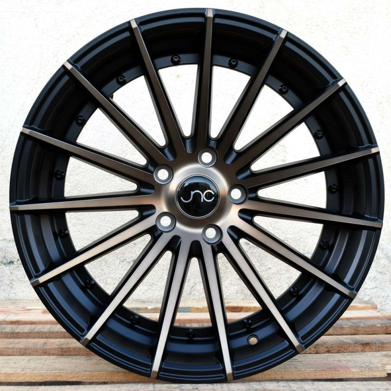 JNC042 Matte Black Machined Bronze Face wheel