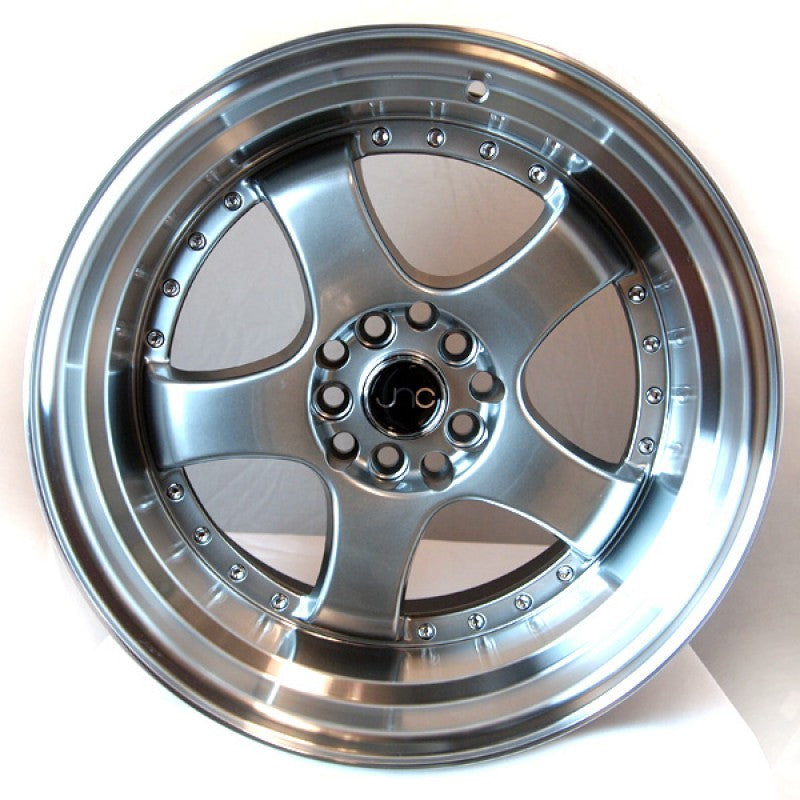 JNC017 Hyper Black Machined Lip wheel