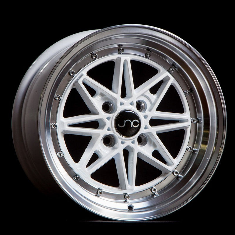 JNC002 White Machined Lip wheel