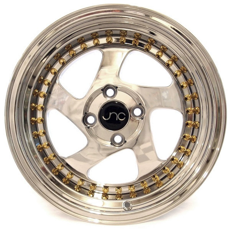 JNC034 Platinum Gold Rivets wheel