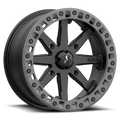 MSA Offroad Wheels LOK2 UTV BEADLOCK - SATIN BLACK W/ MATTE GRAY RING