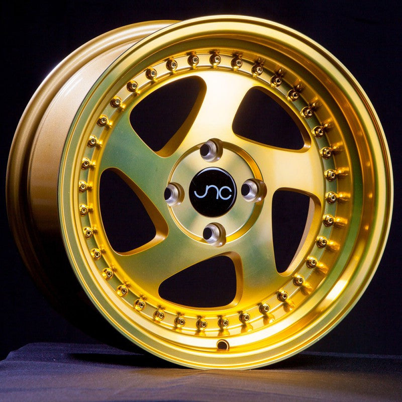 JNC034 Transparent Gold Gold Rivets wheel