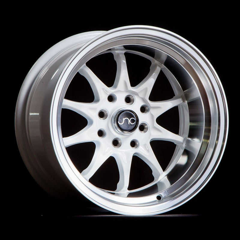 JNC003 White Machined Lip wheel
