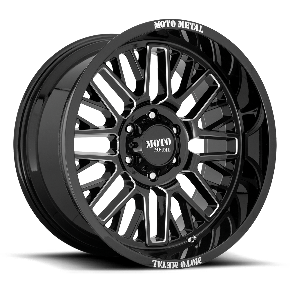 Moto Metal MO802 WARLOCK - GLOSS BLACK MILLED