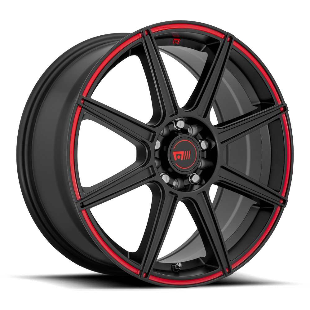 Motegi Racing CS8 - SATIN BLACK W/ RED STRIPE