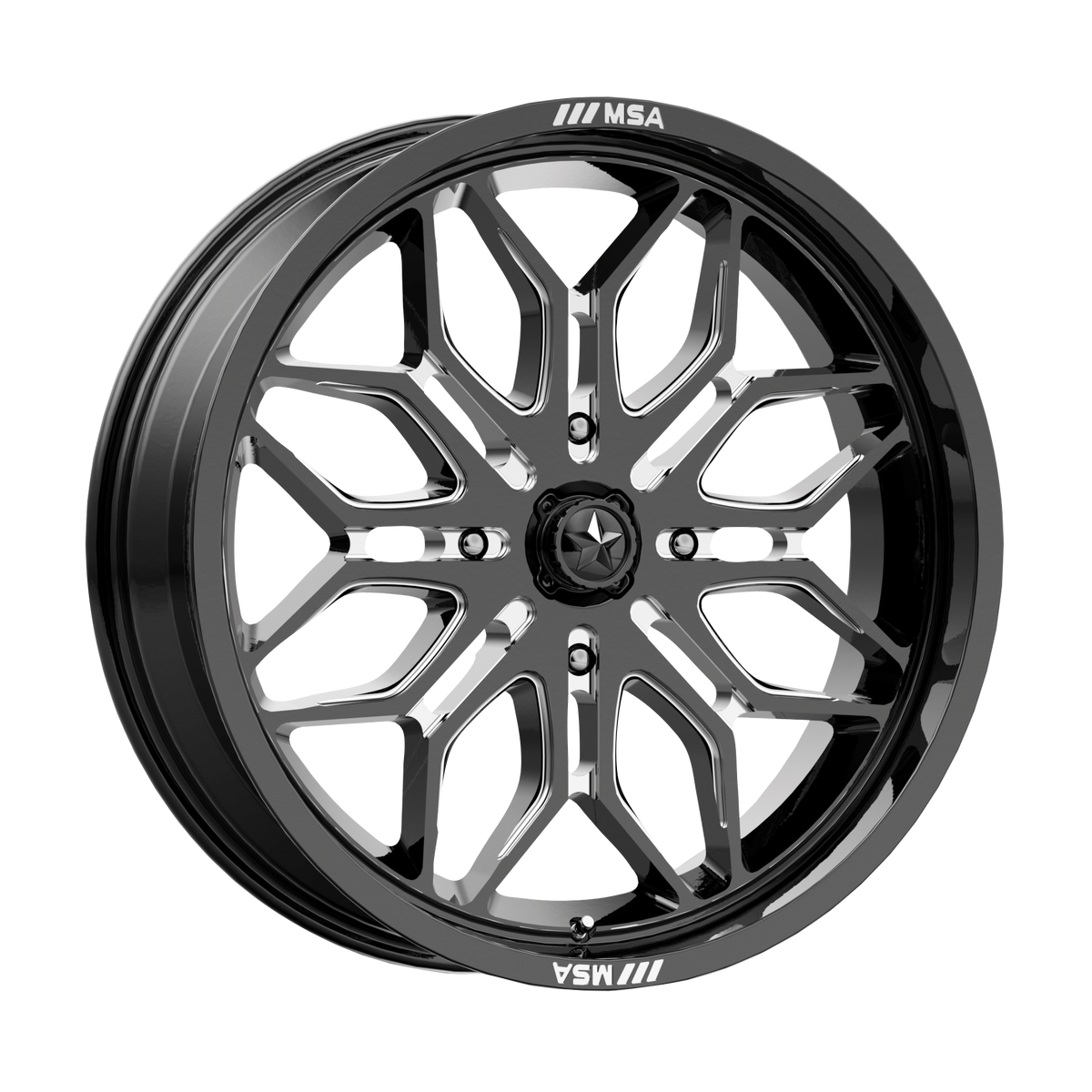 MSA Offroad Wheels M47 SNIPER UTV - GLOSS BLACK MILLED