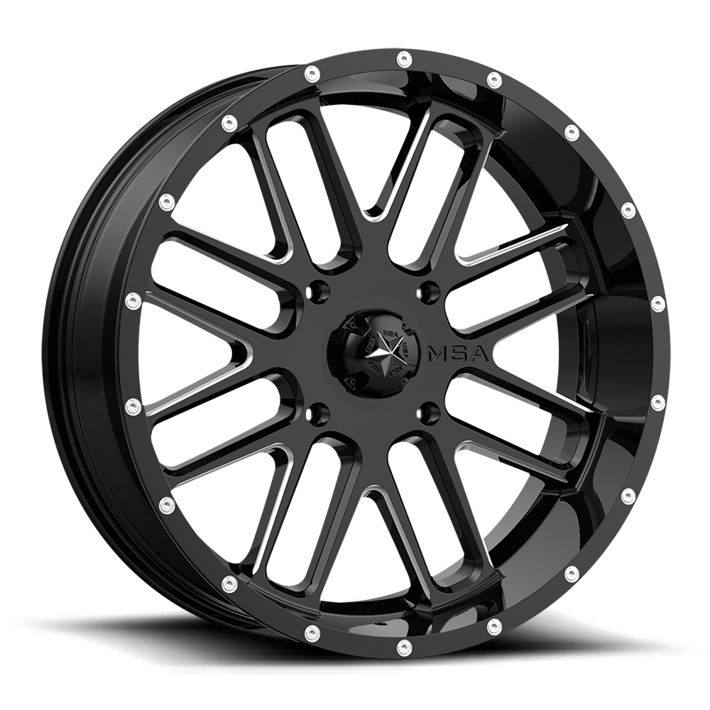 MSA Offroad Wheels BANDIT UTV - GLOSS BLACK MILLED