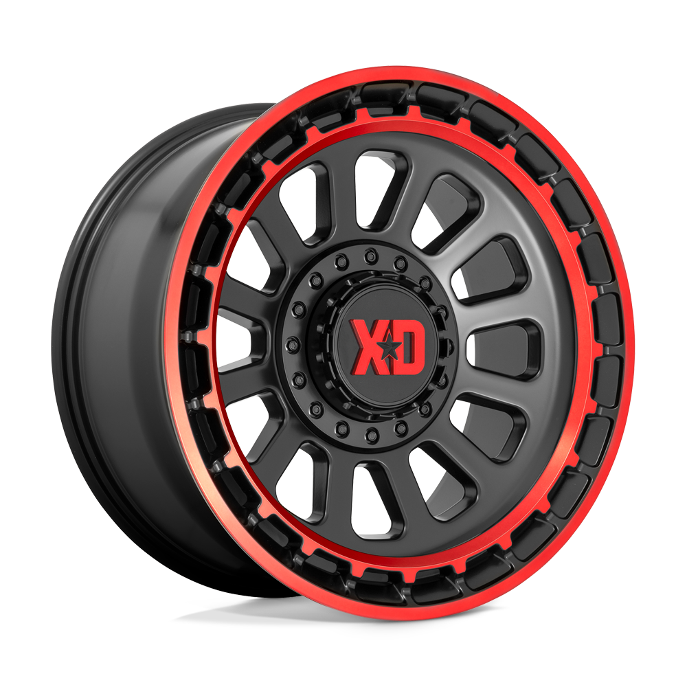 XD XD856 OMEGA - SATIN BLACK MACHINED LIP W/ RED TINT