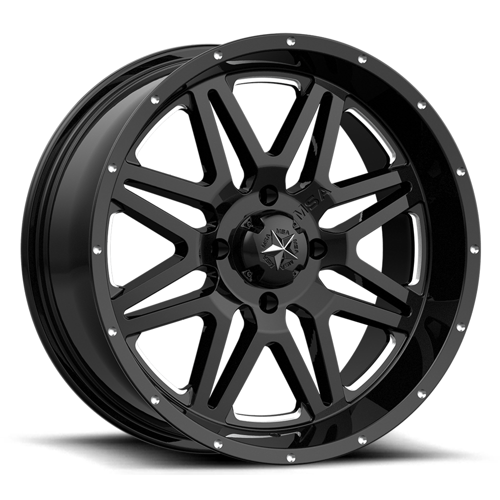 MSA Offroad Wheels VIBE UTV - GLOSS BLACK MILLED