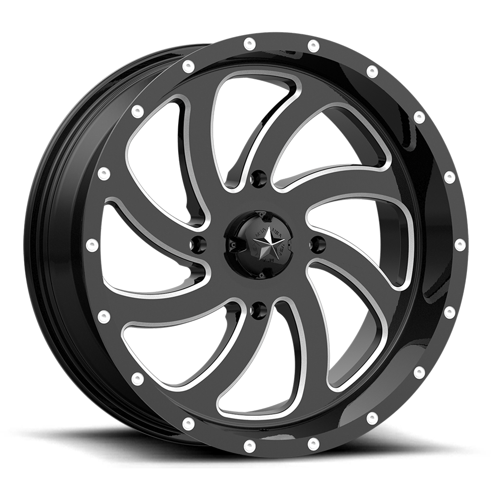 MSA Offroad Wheels M36 SWITCH UTV - GLOSS BLACK MILLED