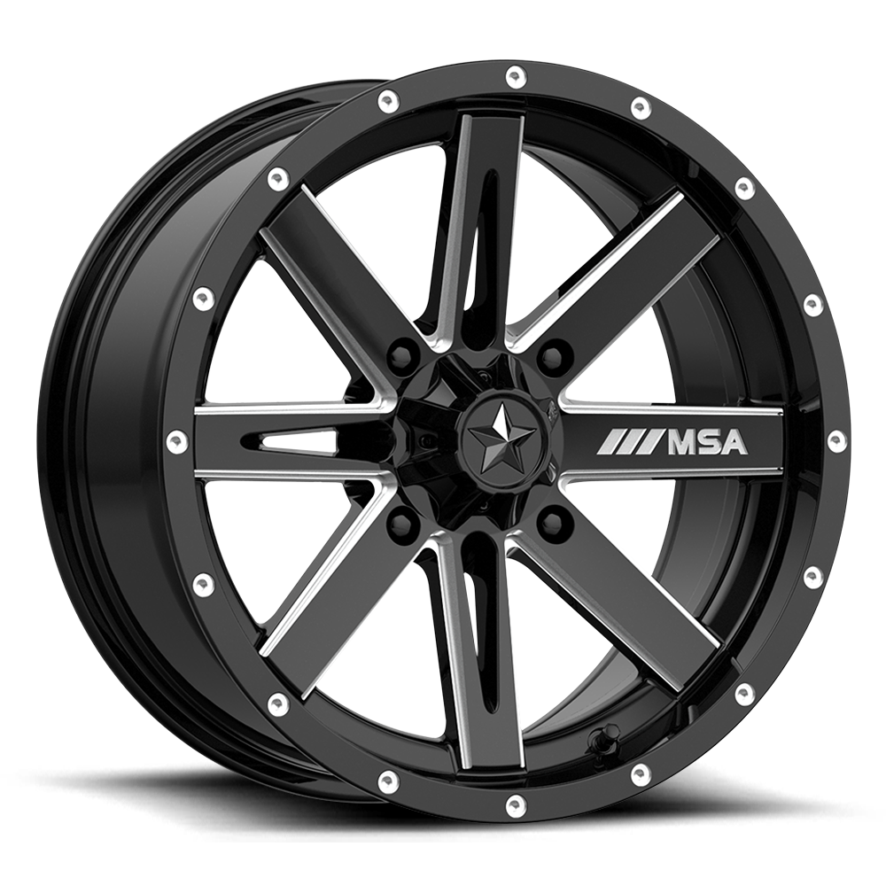 MSA Offroad Wheels BOXER UTV - GLOSS BLACK MILLED