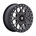 MSA Offroad Wheels M48 PORTAL UTV BEADLOCK - GLOSS BLACK MILLED W/ GB RING