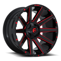 Fuel Off-Road CONTRA - GLOSS BLACK RED TINTED CLEAR