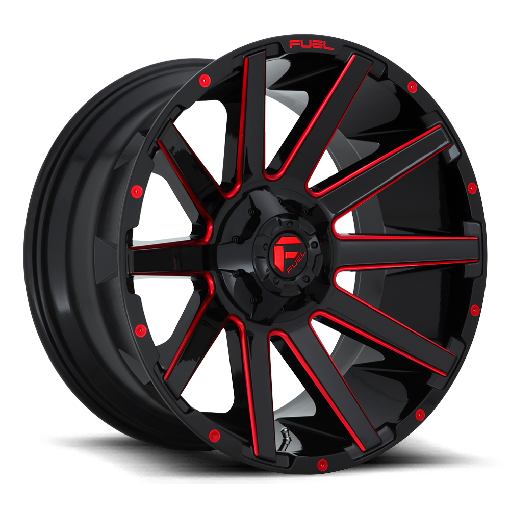 Fuel Off-Road CONTRA - GLOSS BLACK RED TINTED CLEAR