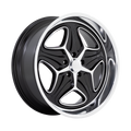 Foose F172 MERLOT - GLOSS BLACK MACHINED