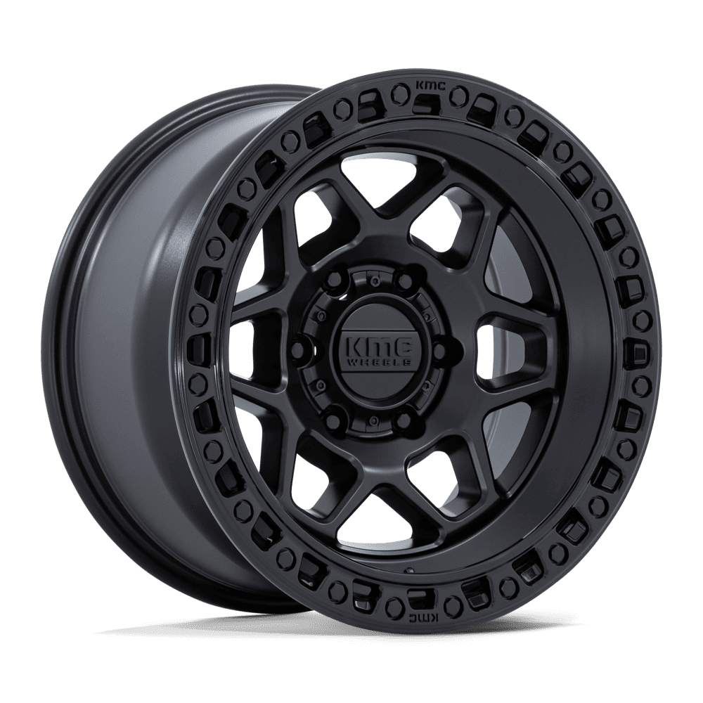 KMC Wheels TORX - MATTE BLACK W/ GLOSS BLACK LIP