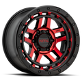 KMC Wheels RECON - GLOSS BLACK MACH W/ RED TINT